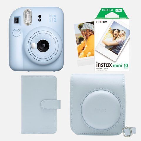 Подарочный набор №2 Fujifilm INSTAX Mini 12 + чехол + альбом + кассета на 10 кадров &mdash; Голубой IM12-SET2-BLU фото