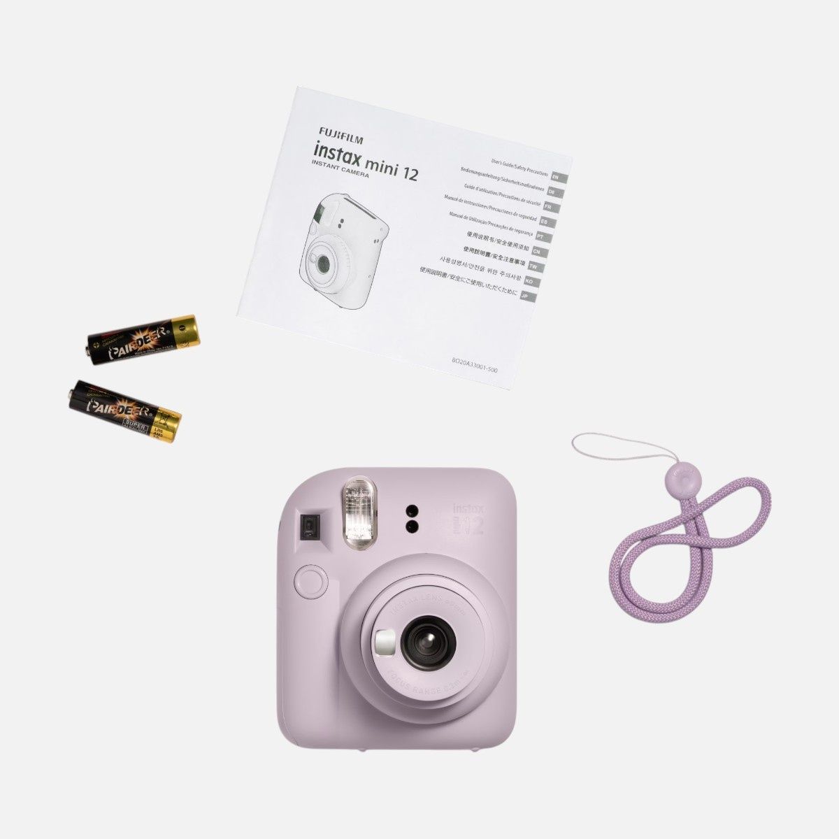 Подарочный набор №2 Fujifilm INSTAX Mini 12 + чехол + альбом + кассета на 10 кадров &mdash; Фиолетовый IM12-SET2-PUR фото