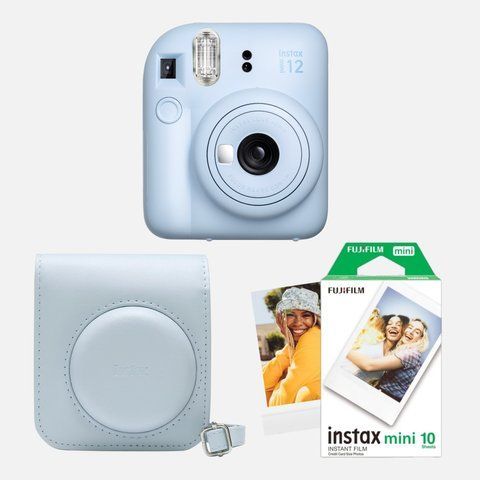 Подарочный набор №1 Fujifilm INSTAX Mini 12 + чехол + кассета на 10 кадров &mdash; Голубой IM12-SET1-BLU фото