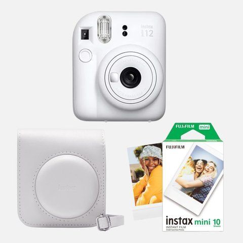 Подарочный набор №1 Fujifilm INSTAX Mini 12 + чехол + кассета на 10 кадров &mdash; Белый IM12-SET1-WHT фото