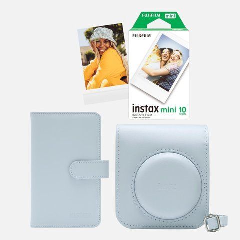 Подарочный набор №3 для Fujifilm INSTAX Mini 12: чехол + альбом + кассета на 10 кадров &mdash; Голубой IM12-SET3-BLU фото