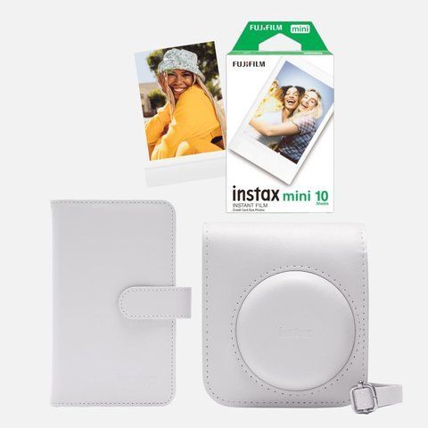 Подарочный набор №3 для Fujifilm INSTAX Mini 12: чехол + альбом + кассета на 10 кадров &mdash; Белый IM12-SET3-WHT фото