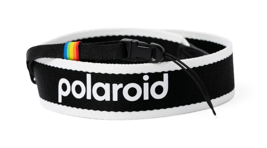 Polaroid Camera Strap Flat Black and White ремень для камеры