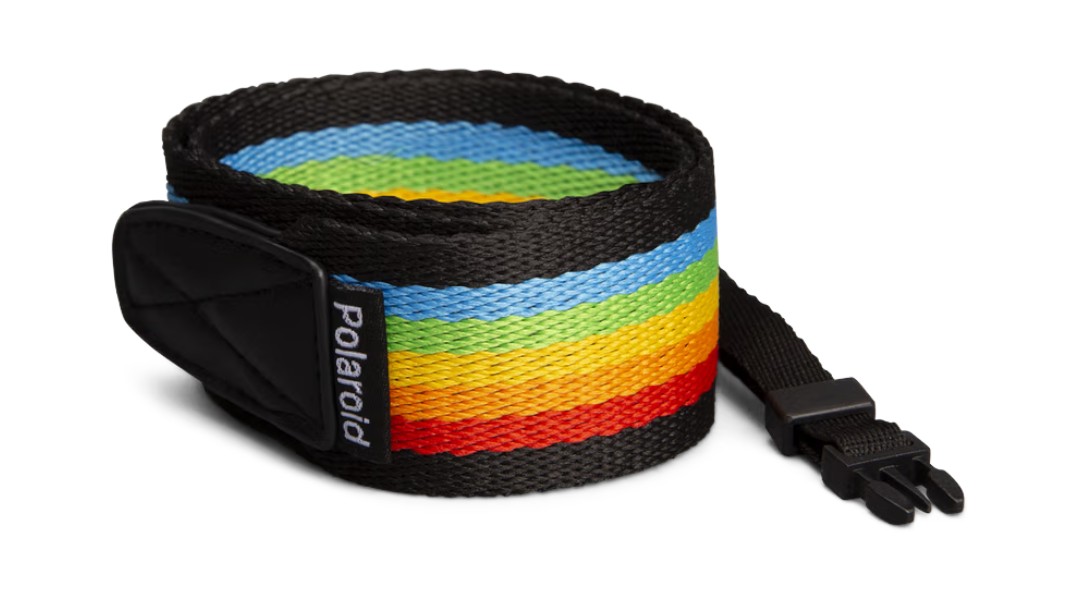 Polaroid Camera Strap Flat Rainbow Black ремень для камеры