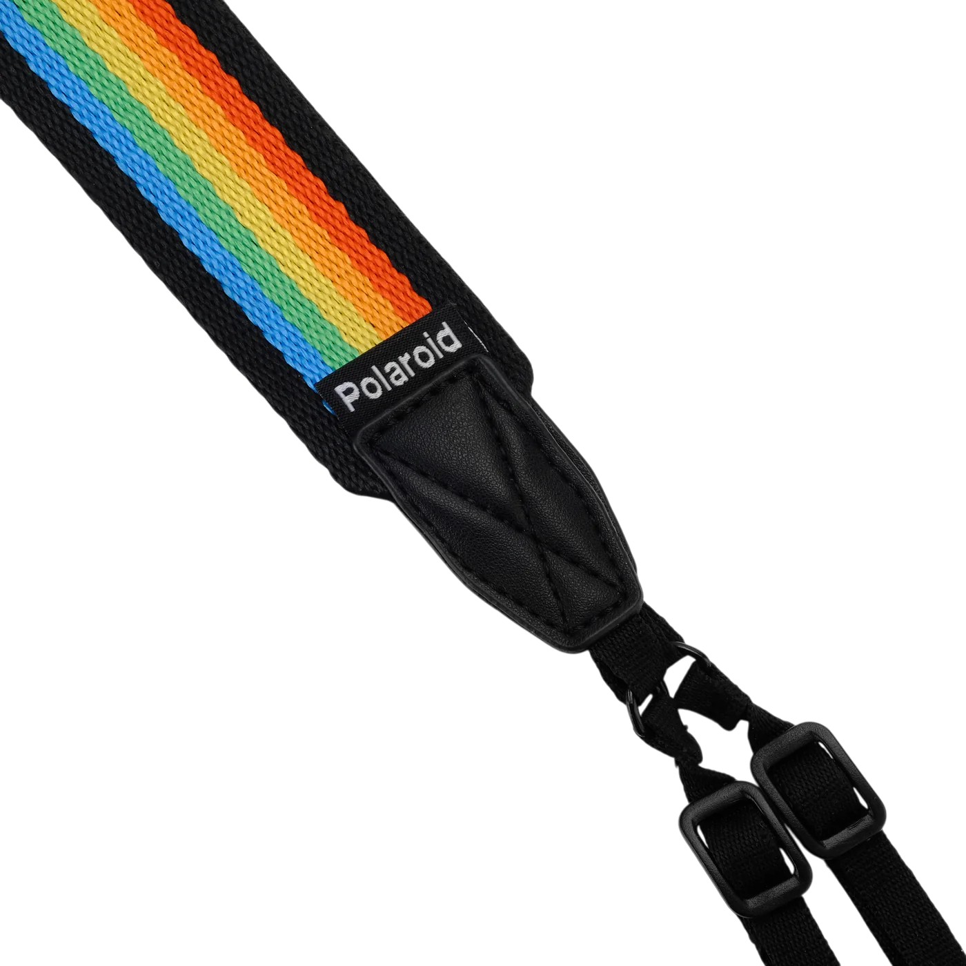 Polaroid Camera Strap Flat Rainbow Black на камере Polaroid