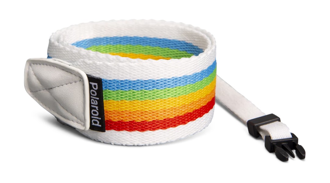 Polaroid Camera Strap Flat Rainbow White ремень для камеры
