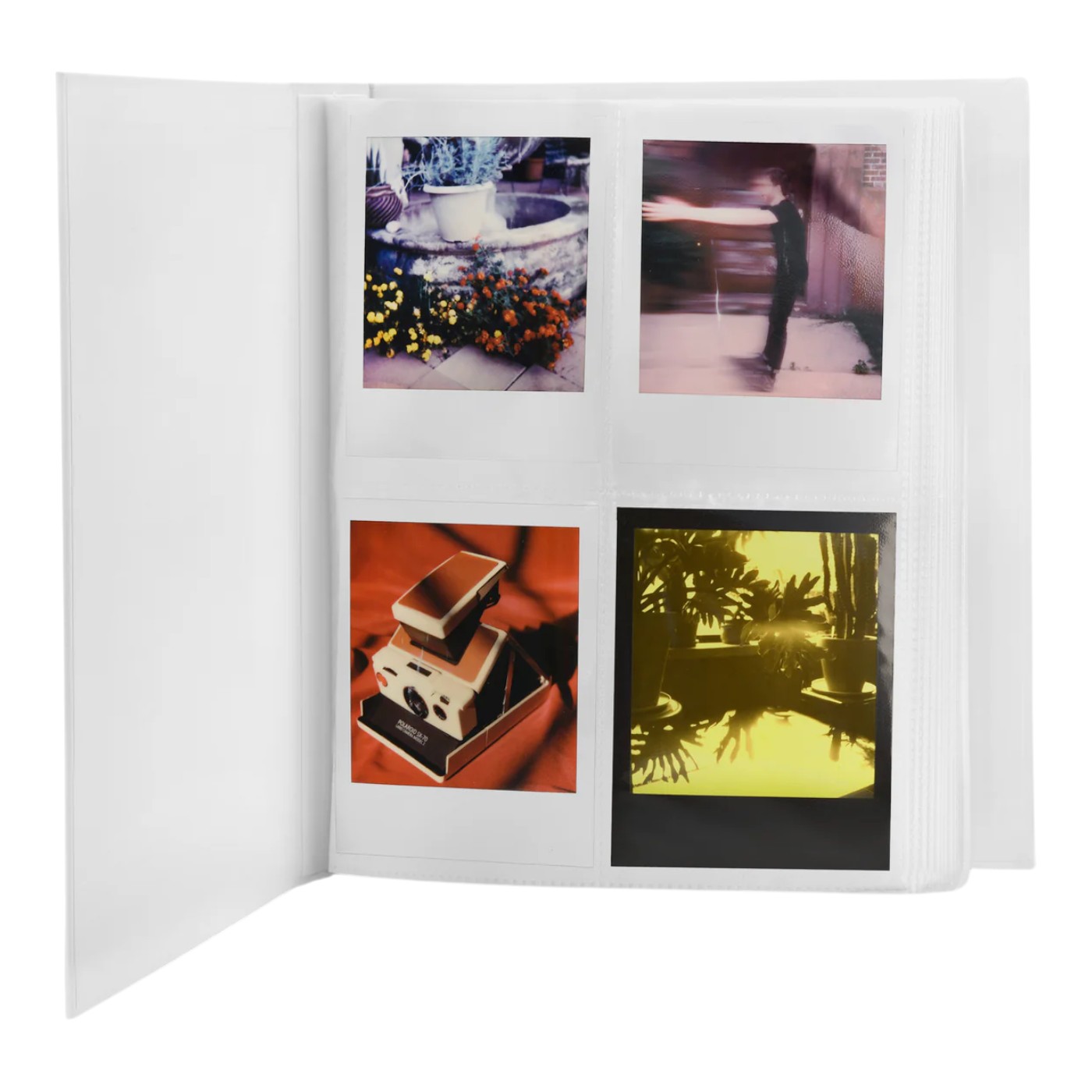 Внутренние страницы белого Polaroid фотоальбома для моментальных снимков