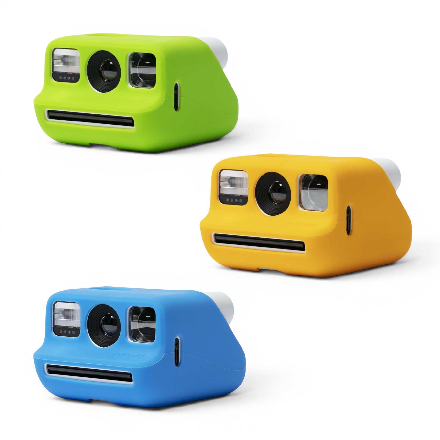 Силіконові чохли Polaroid Go Silicone Camera Skin у зеленому, блакитному та жовтому кольорах