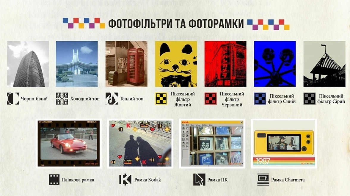 Семь фотофильтров и четыре декоративные рамки Kodak Charmera