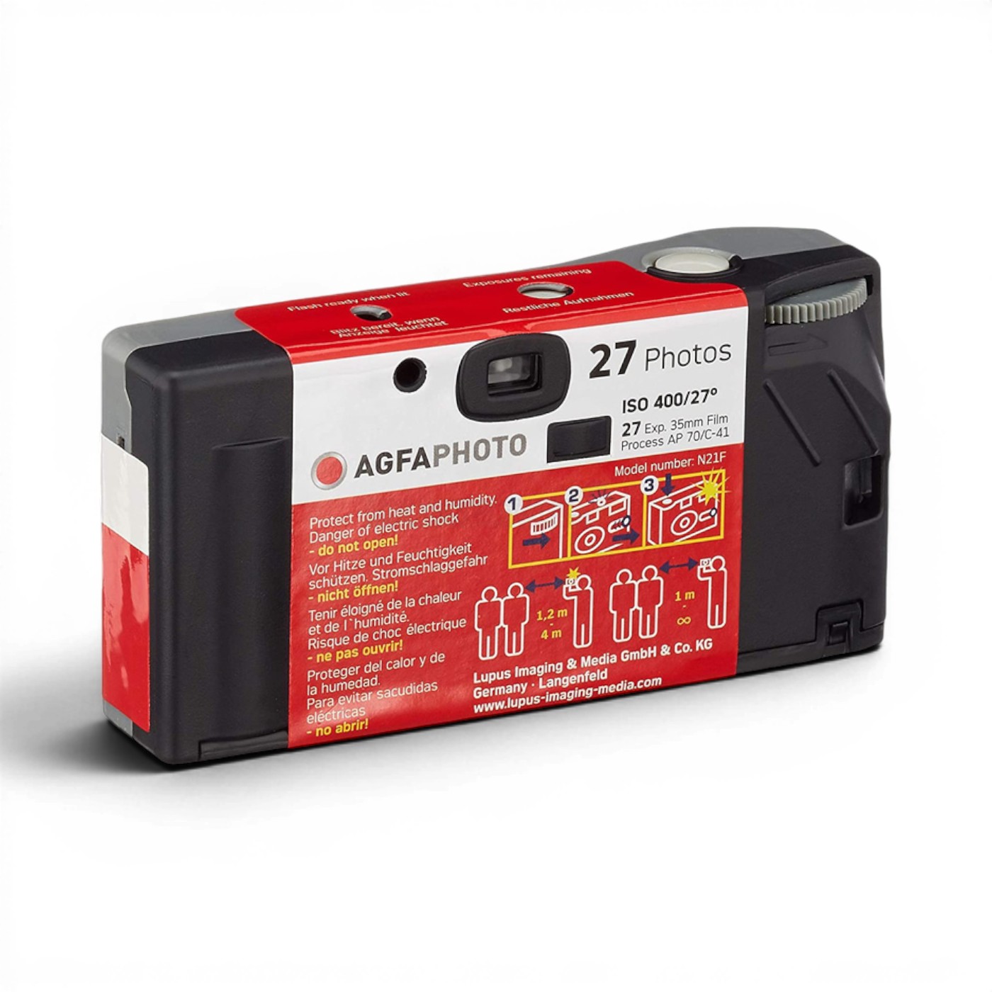 Задня панель одноразової камери AgfaPhoto LeBox 400 27 Flash із лічильником кадрів