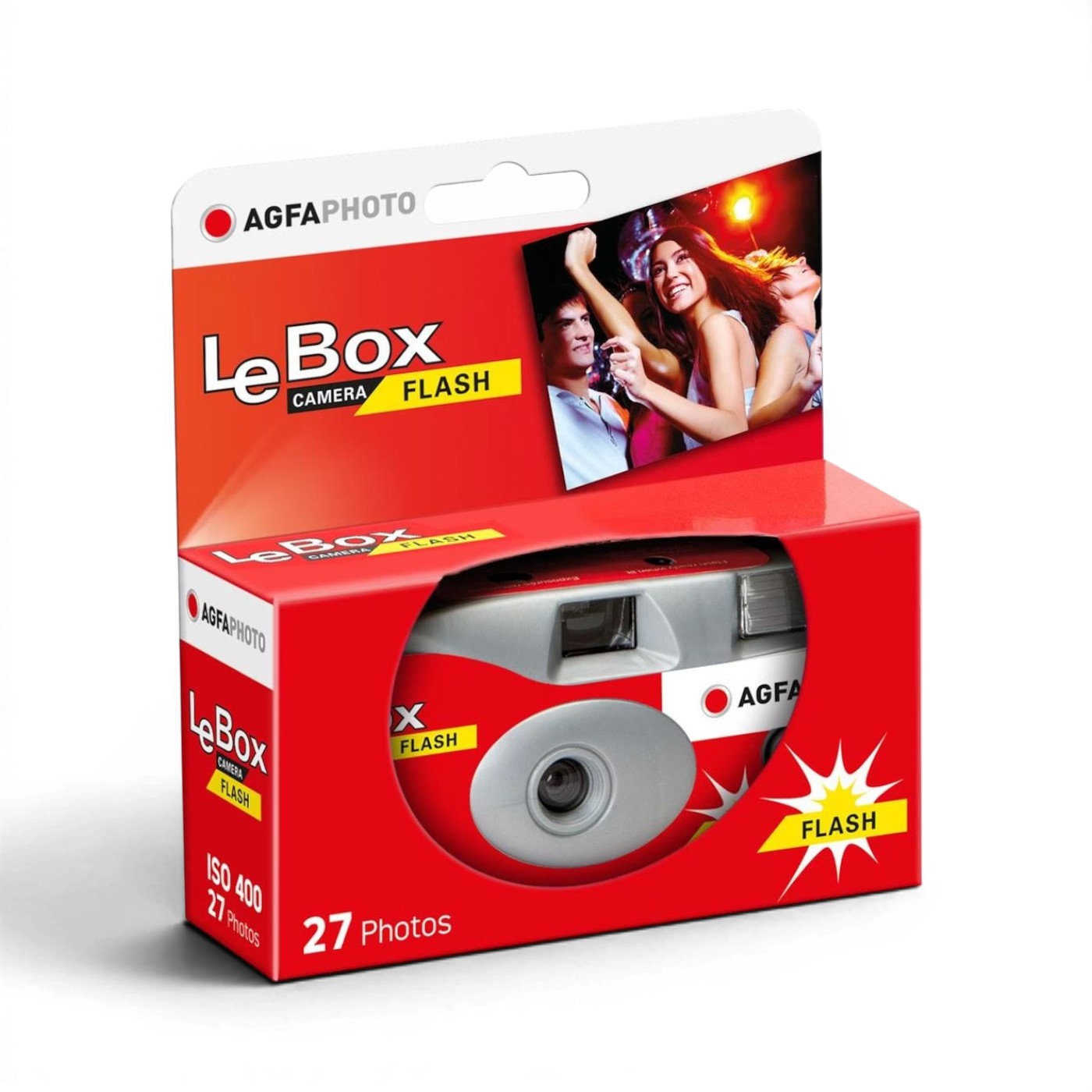 Одноразова камера AgfaPhoto LeBox 400 27 Flash у фірмовій упаковці