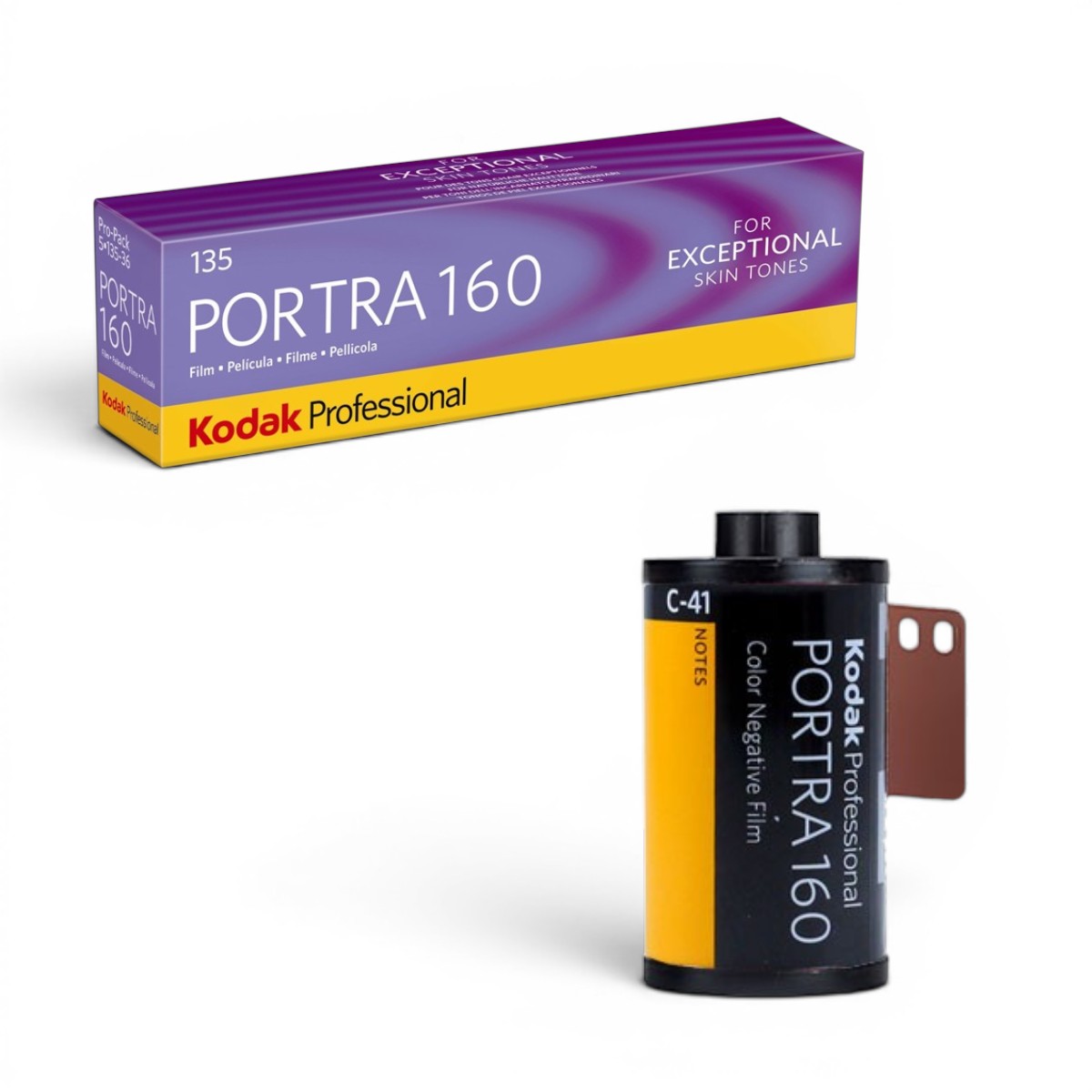 Набір із п’яти кольорових фотоплівок Kodak Professional Portra 160 формату 135 / 35 мм по 36 кадрів