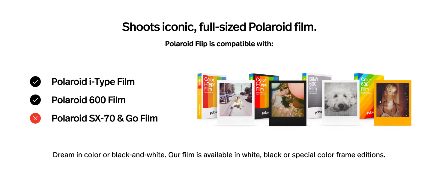 Совместимая пленка для Polaroid Flip: i-Type и 600 film