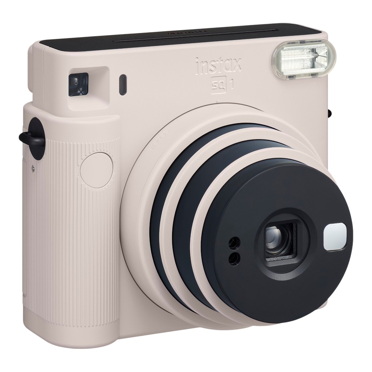 Fujifilm INSTAX SQUARE SQ1 Chalk White с выдвинутым объективом