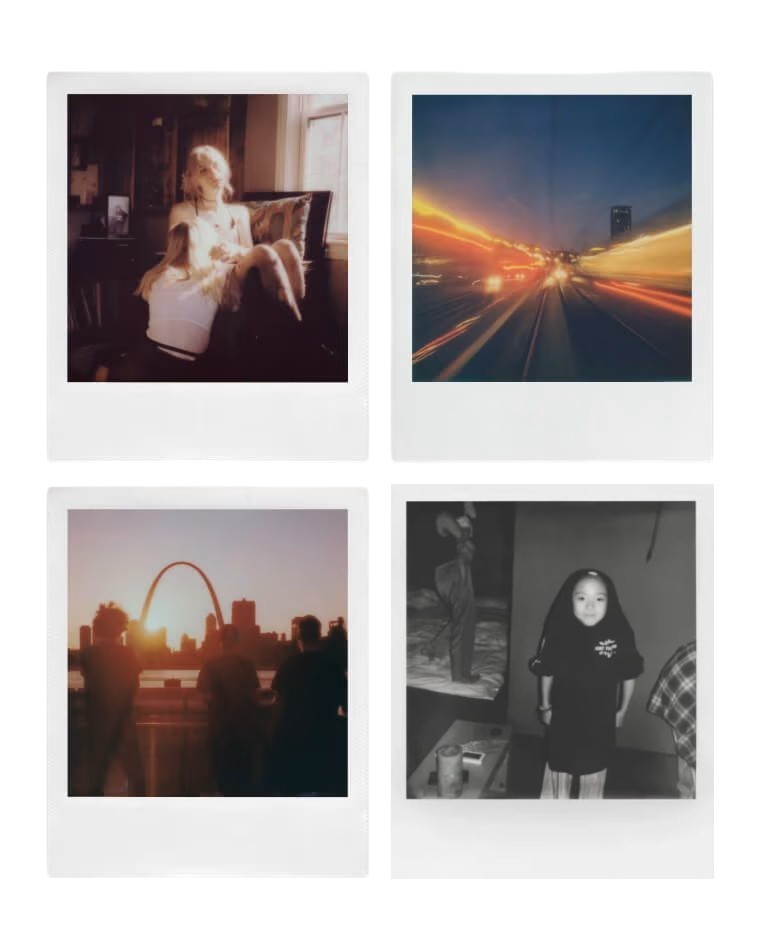 Примеры цветных и черно-белых фото Polaroid 600 Film с белой рамкой