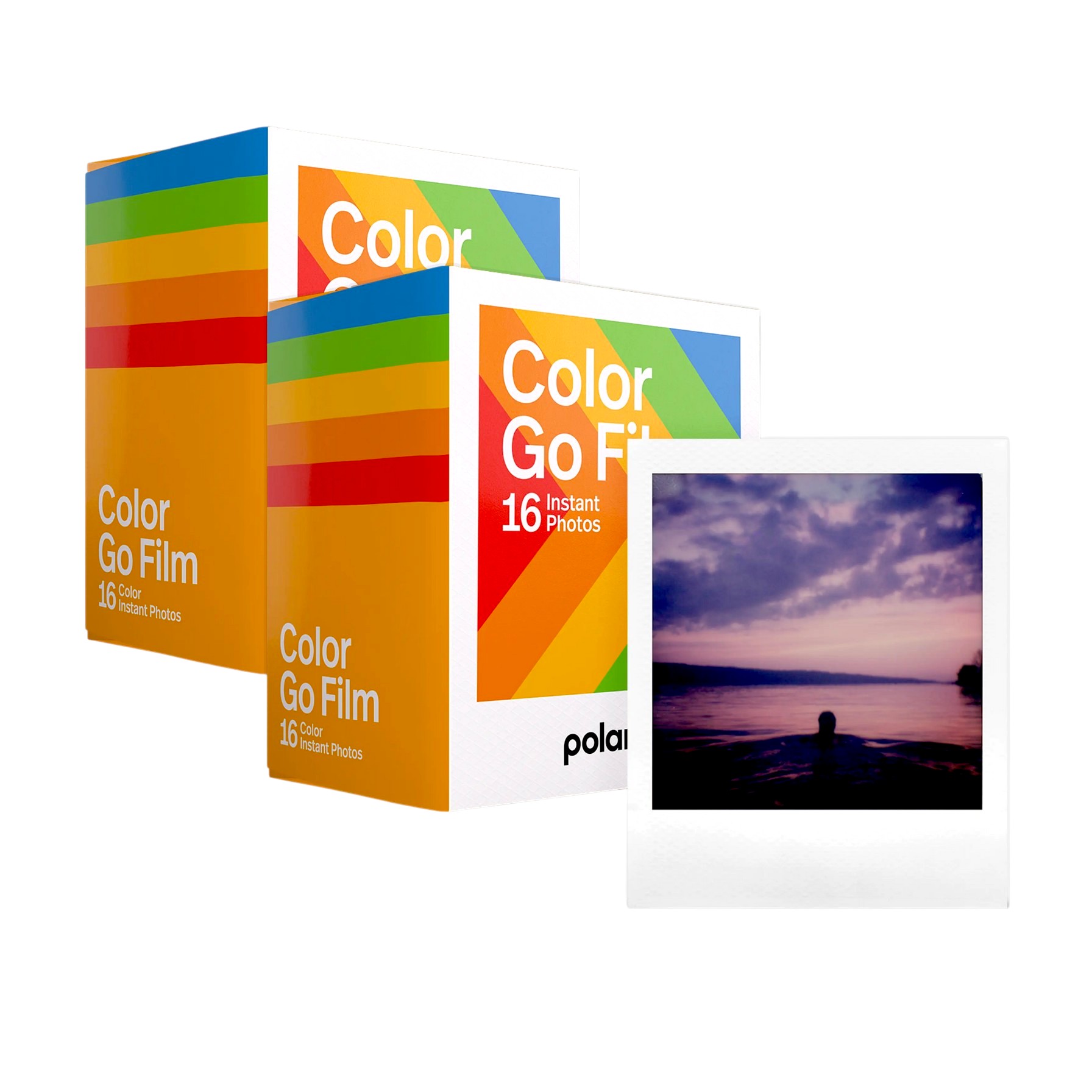 Набор из 4 кассет Polaroid Go Color Film с белой рамкой