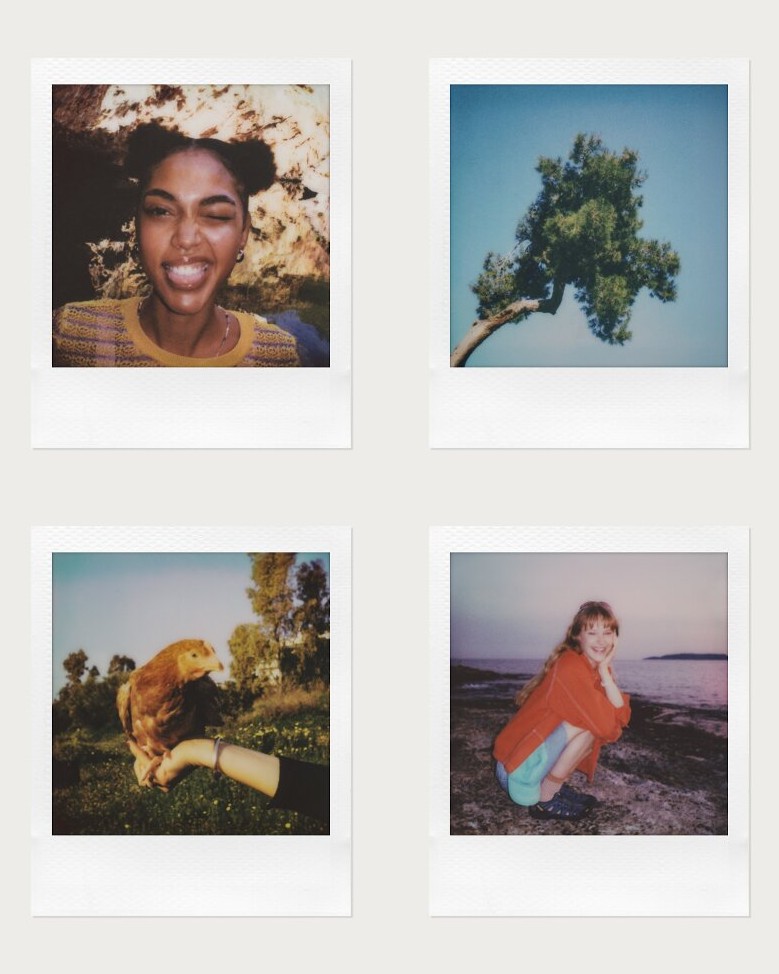 Примеры цветных фото Polaroid Go Color Film с белой рамкой