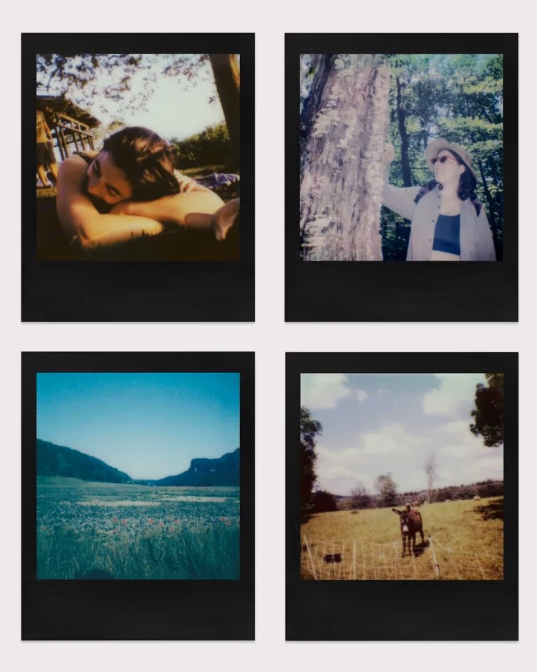 Примеры цветных Polaroid Go фото с черной рамкой