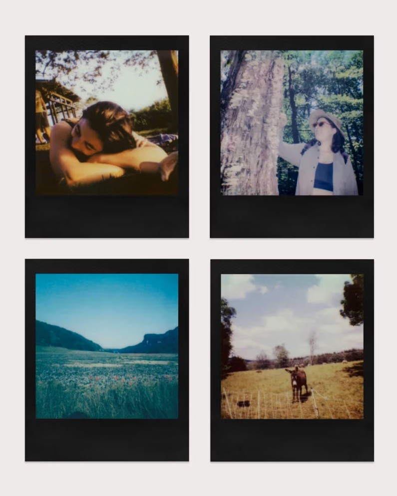 Приклади Polaroid Go фото з білою та чорною рамкою