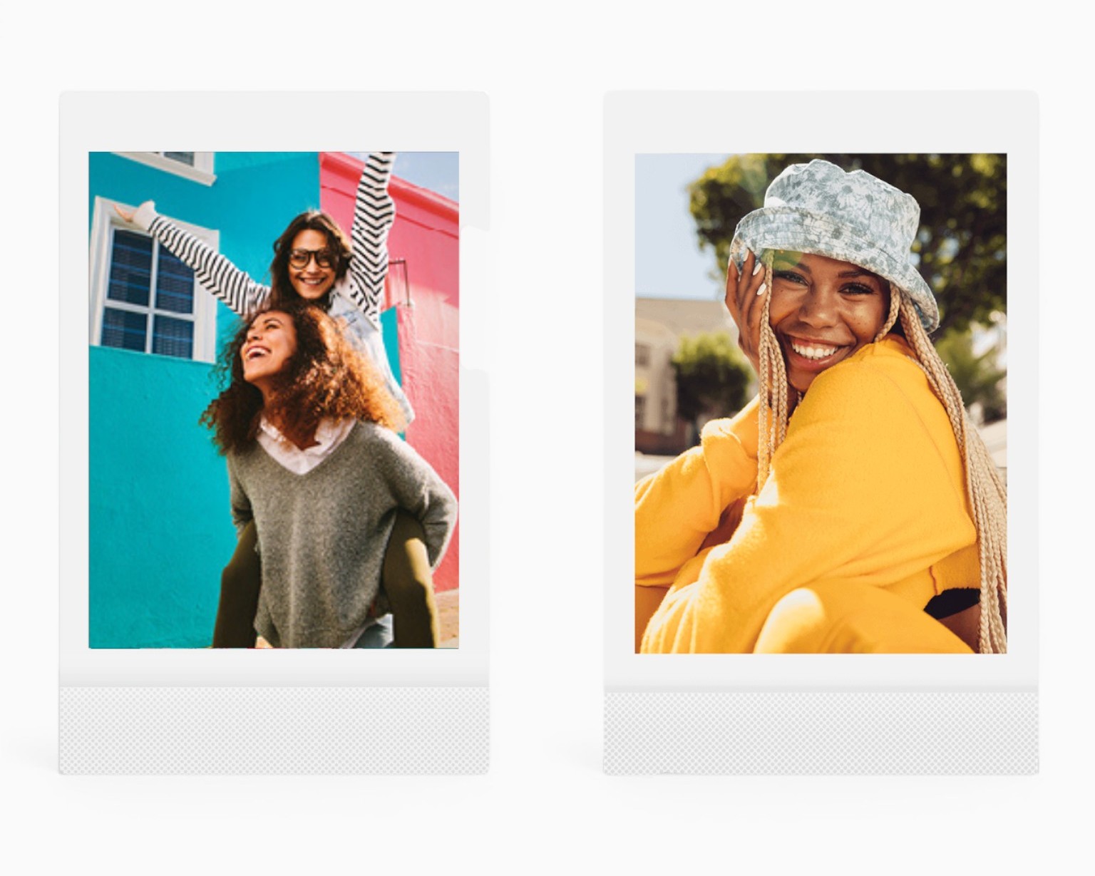 Цветные фотографии Fujifilm INSTAX Mini с классической белой рамкой