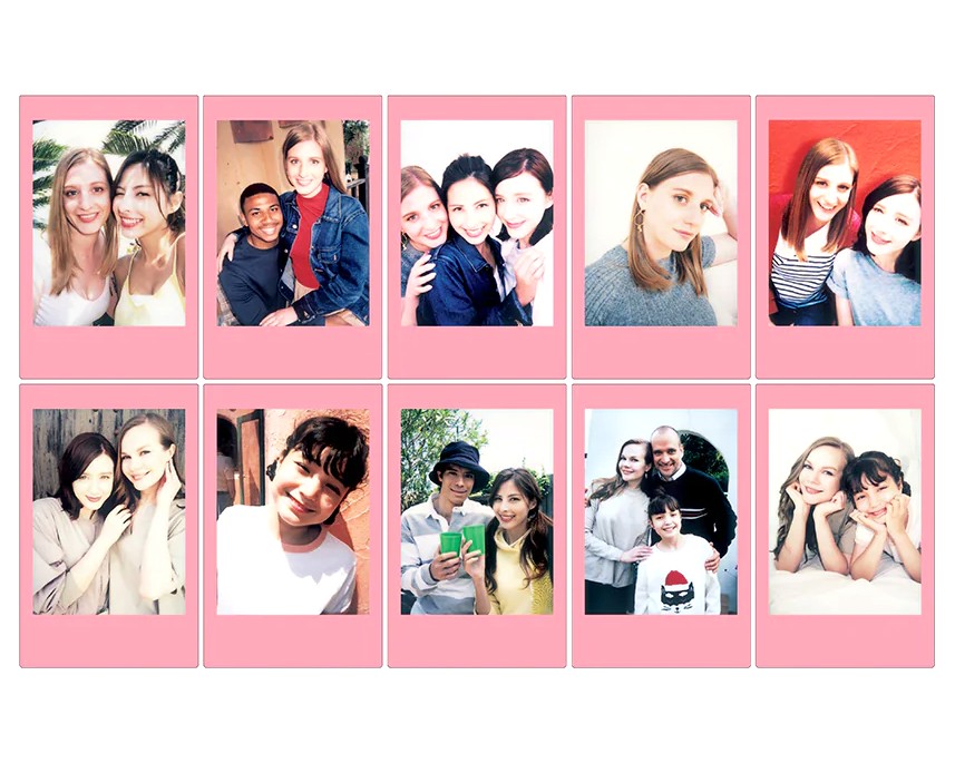Приклади знімків Fujifilm INSTAX Mini Pink Lemonade з рожевими рамками