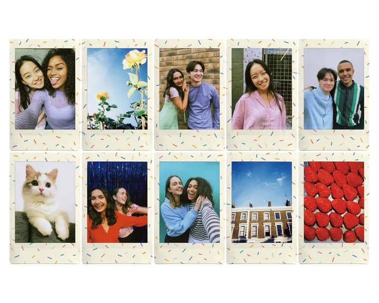Приклади знімків Fujifilm INSTAX Mini Sprinkles з рамками-конфеті