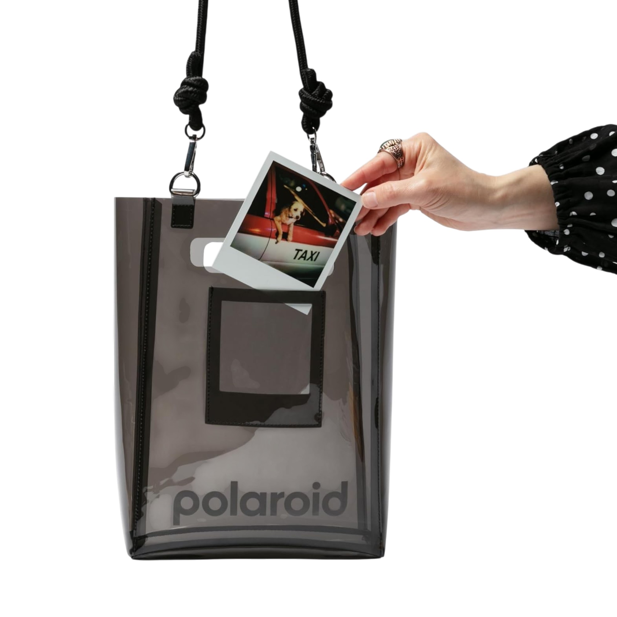 Polaroid Bucket Bag Clear з фото у передній кишені