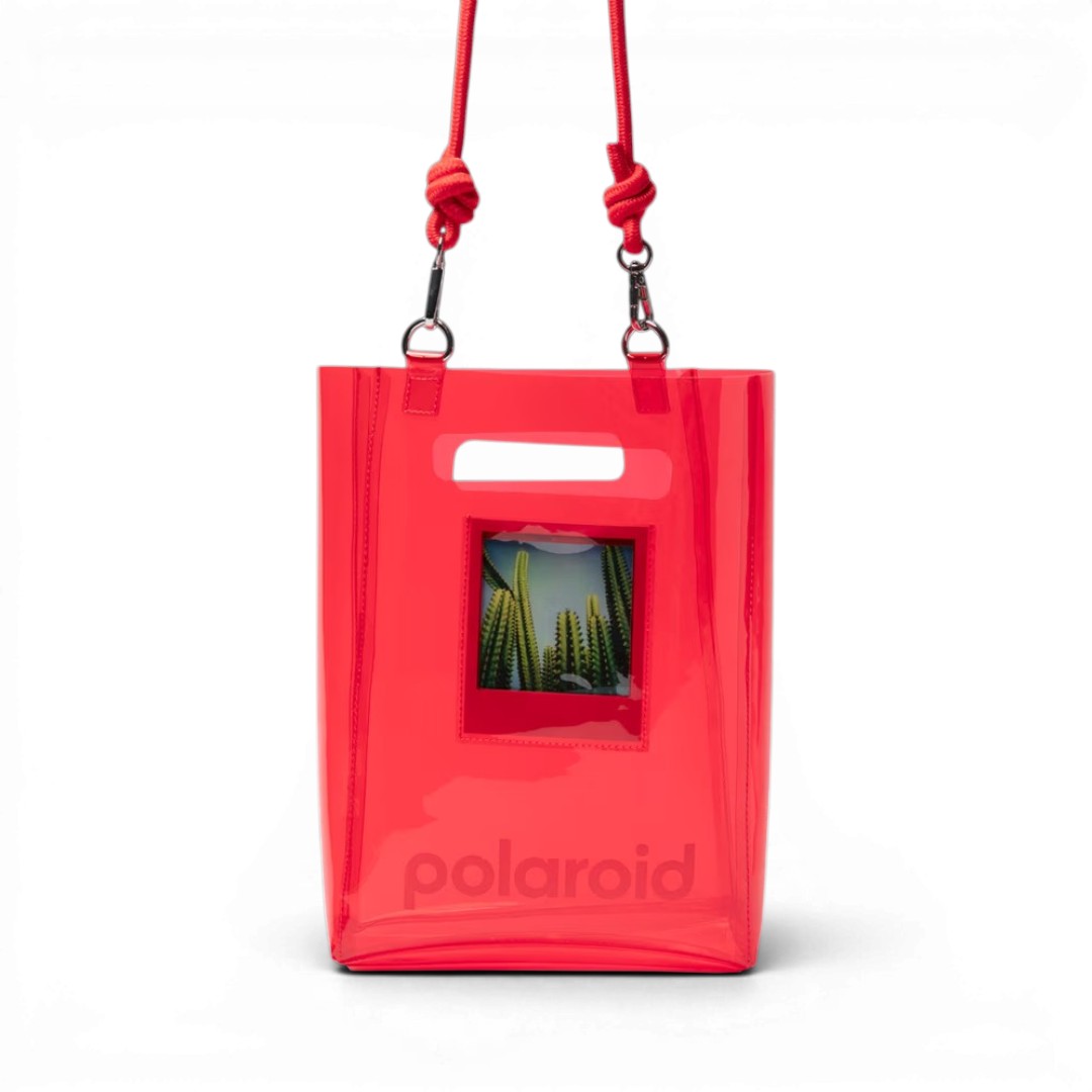 Polaroid Bucket Bag Red з кишенею для фото