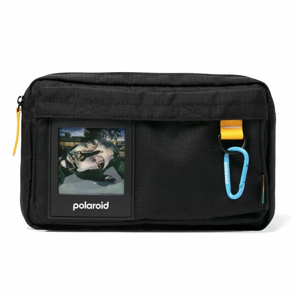 Polaroid Ripstop Crossbody Bag Black з кишенею для фото