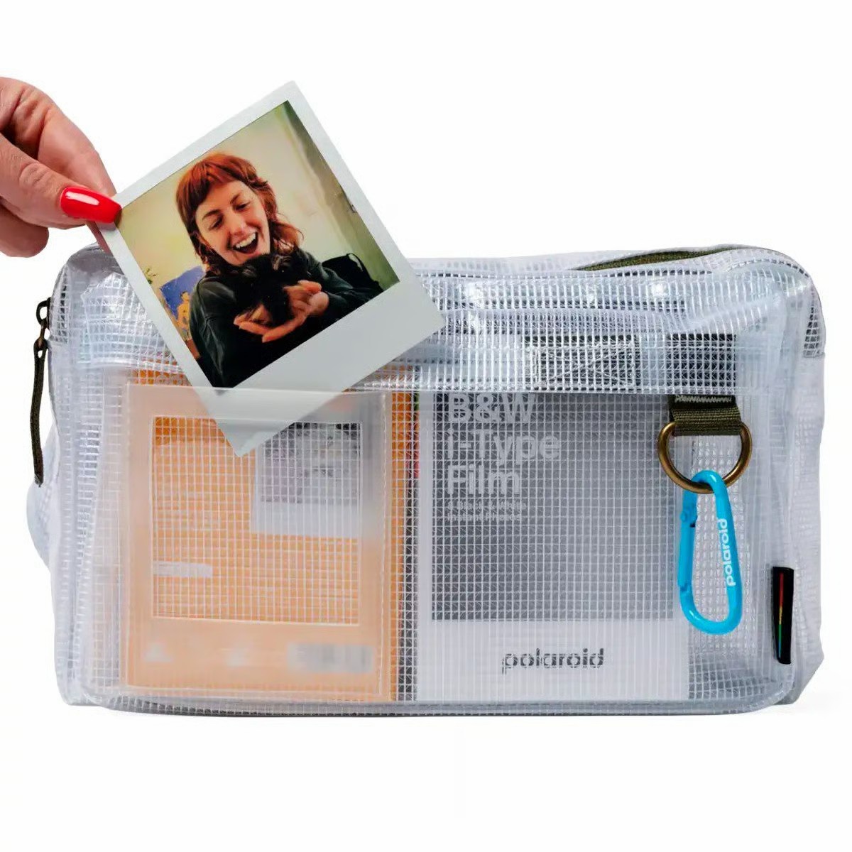 Polaroid Ripstop Crossbody Bag Clear з прозорим корпусом і кишенею для фото